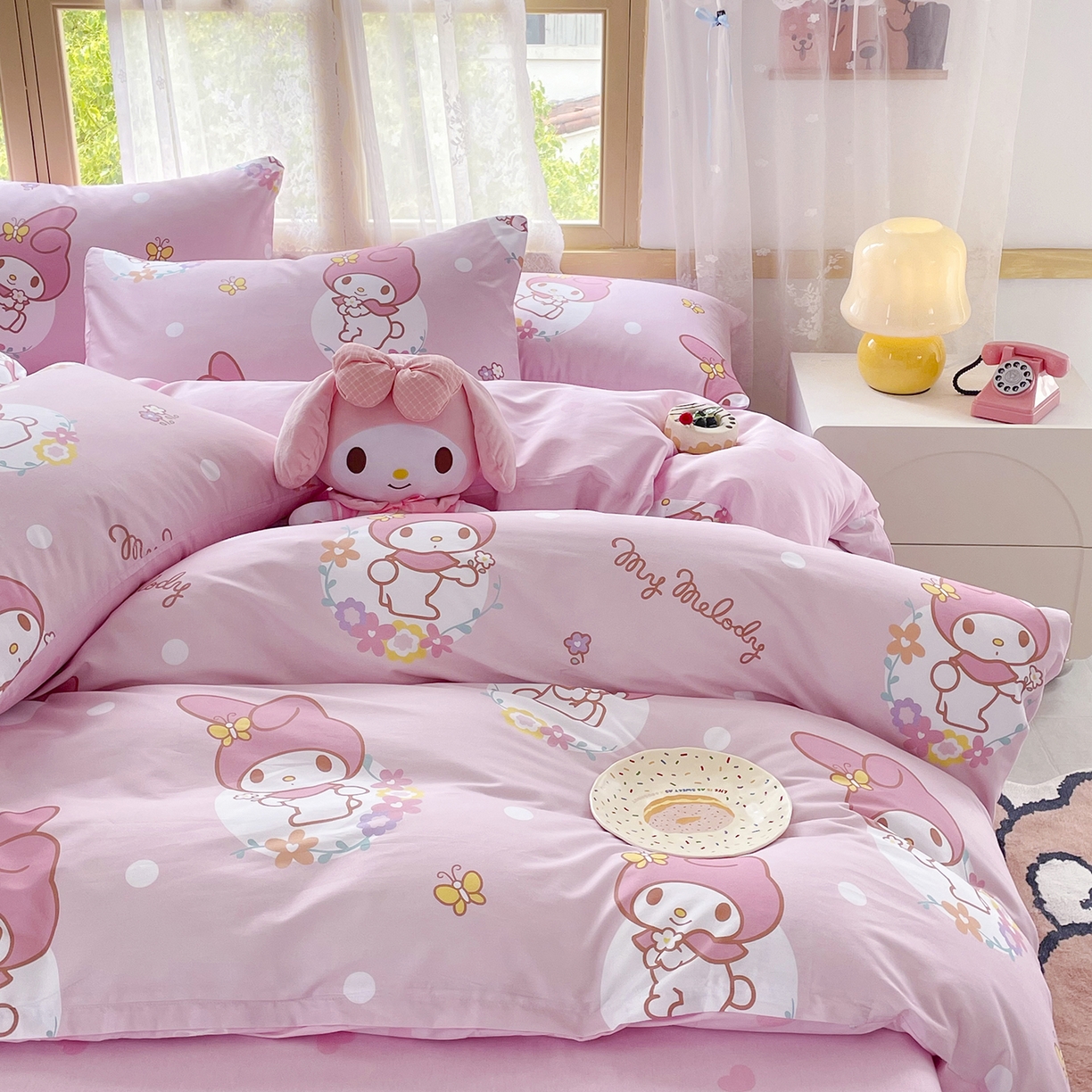 91家纺网 家纺一手货源 找家纺 （总）浩诚 2025新款三丽鸥专版花型三件套四件套