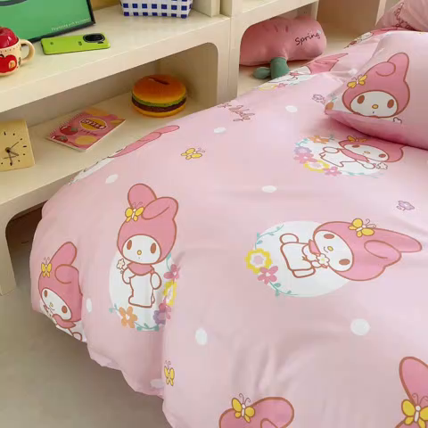 91家纺网 家纺一手货源 找家纺 （总）浩诚 2025新款三丽鸥专版花型三件套四件套