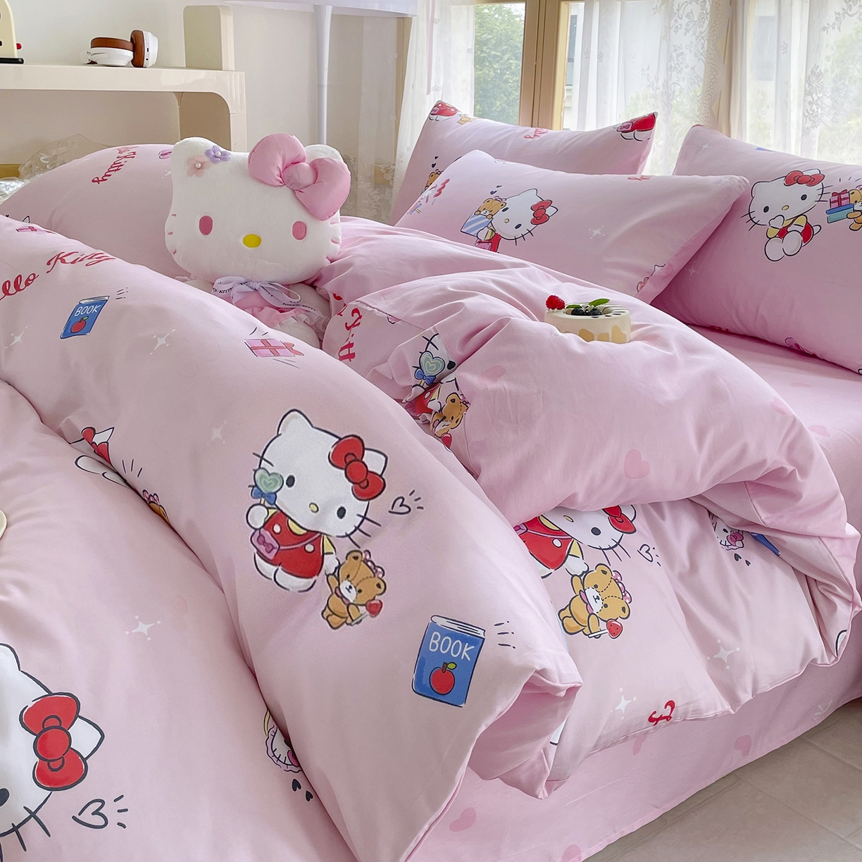 91家纺网 家纺一手货源 找家纺 浩诚 2025新款三丽鸥专版花型三件套四件套 铃风