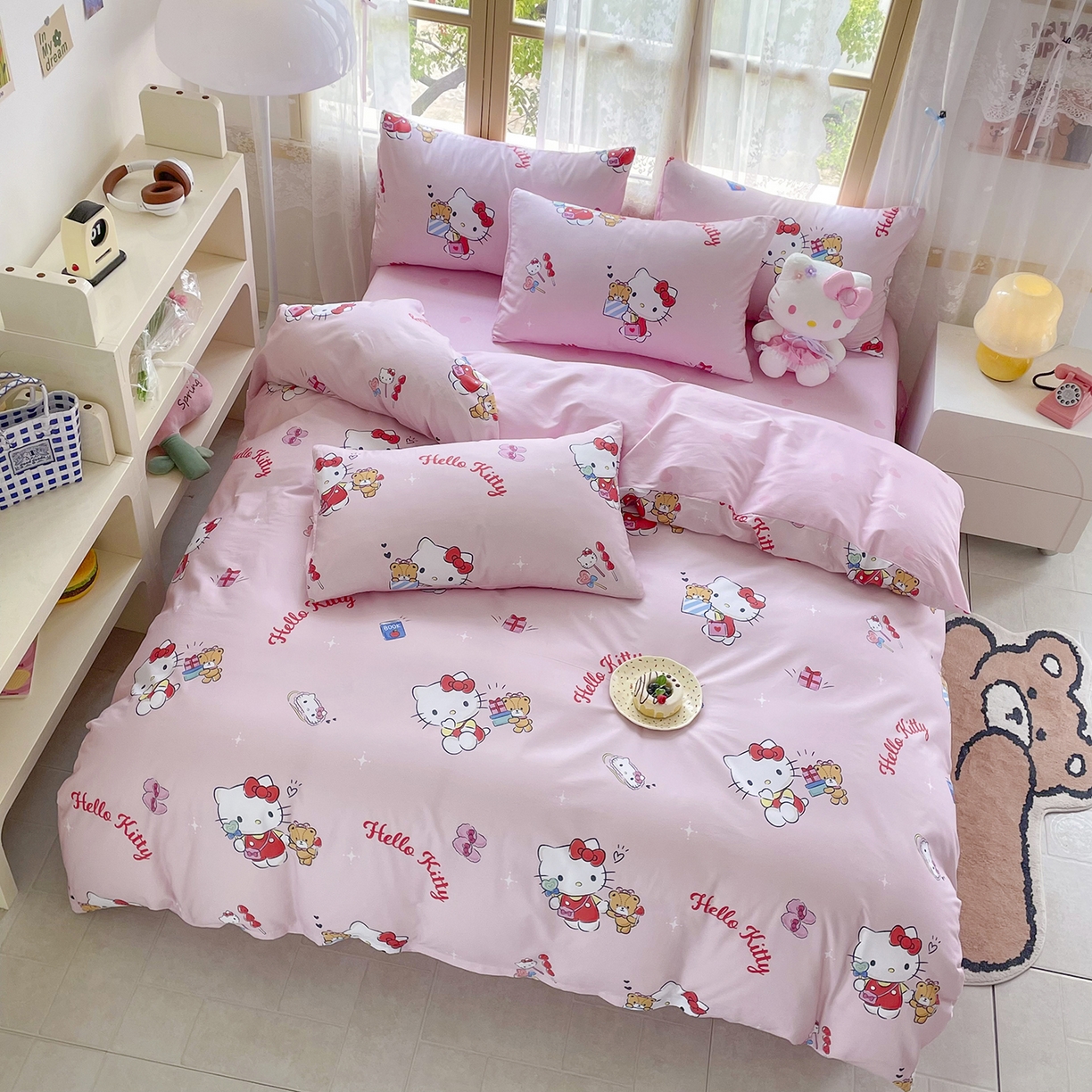 91家纺网 家纺一手货源 找家纺 浩诚 2025新款三丽鸥专版花型三件套四件套 铃风