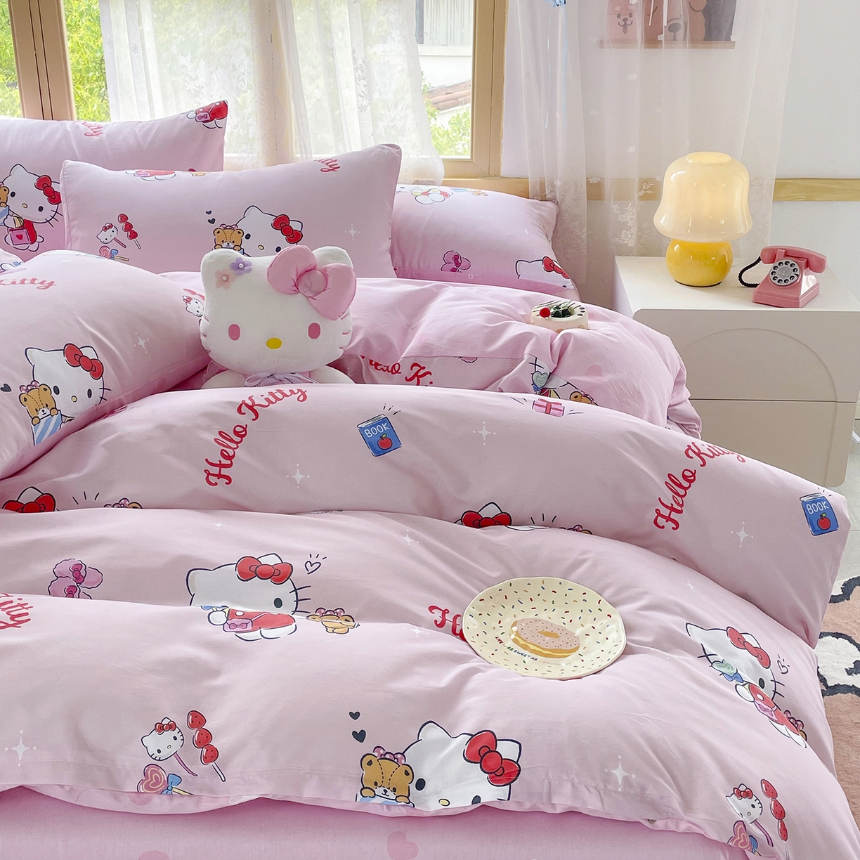 91家纺网 家纺一手货源 找家纺 浩诚 2025新款三丽鸥专版花型三件套四件套 铃风