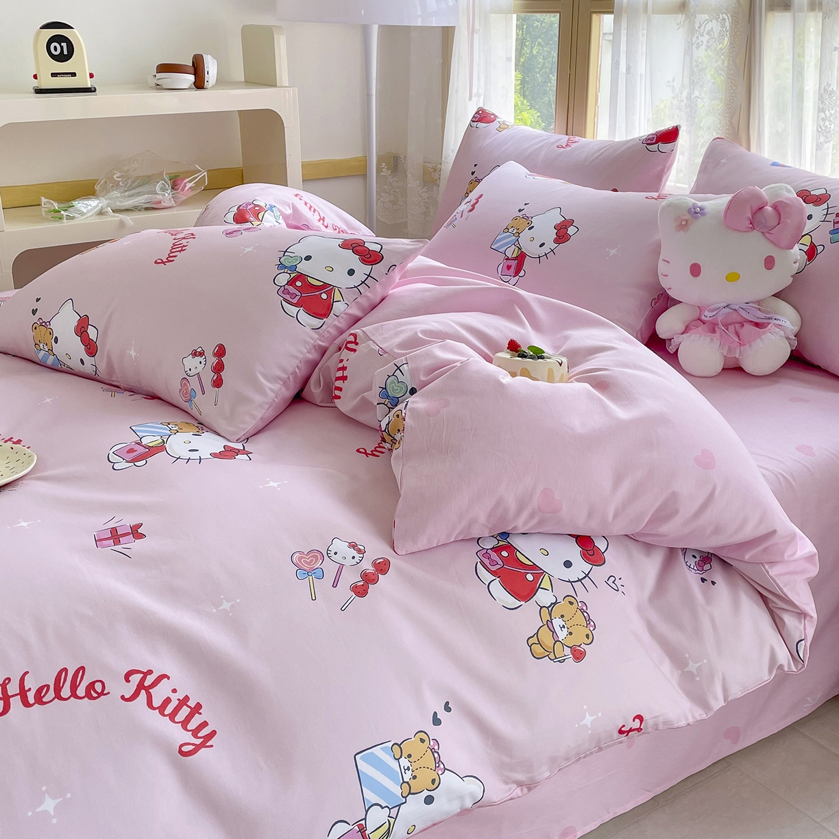 91家纺网 家纺一手货源 找家纺 浩诚 2025新款三丽鸥专版花型三件套四件套 铃风