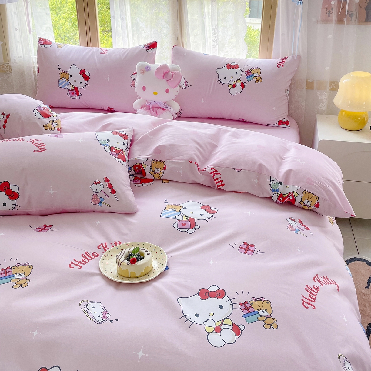 91家纺网 家纺一手货源 找家纺 浩诚 2025新款三丽鸥专版花型三件套四件套 铃风