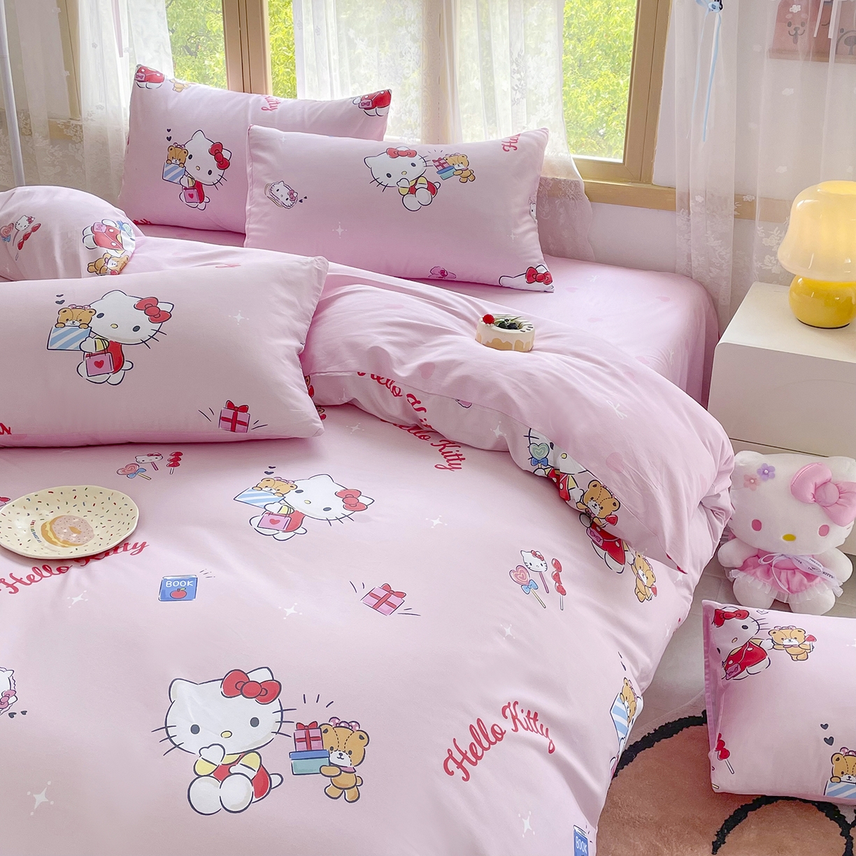 91家纺网 家纺一手货源 找家纺 浩诚 2025新款三丽鸥专版花型三件套四件套 铃风