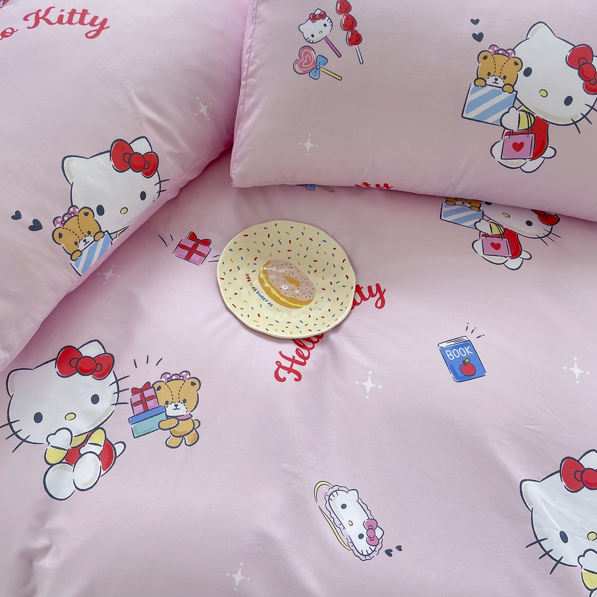 91家纺网 家纺一手货源 找家纺 浩诚 2025新款三丽鸥专版花型三件套四件套 铃风