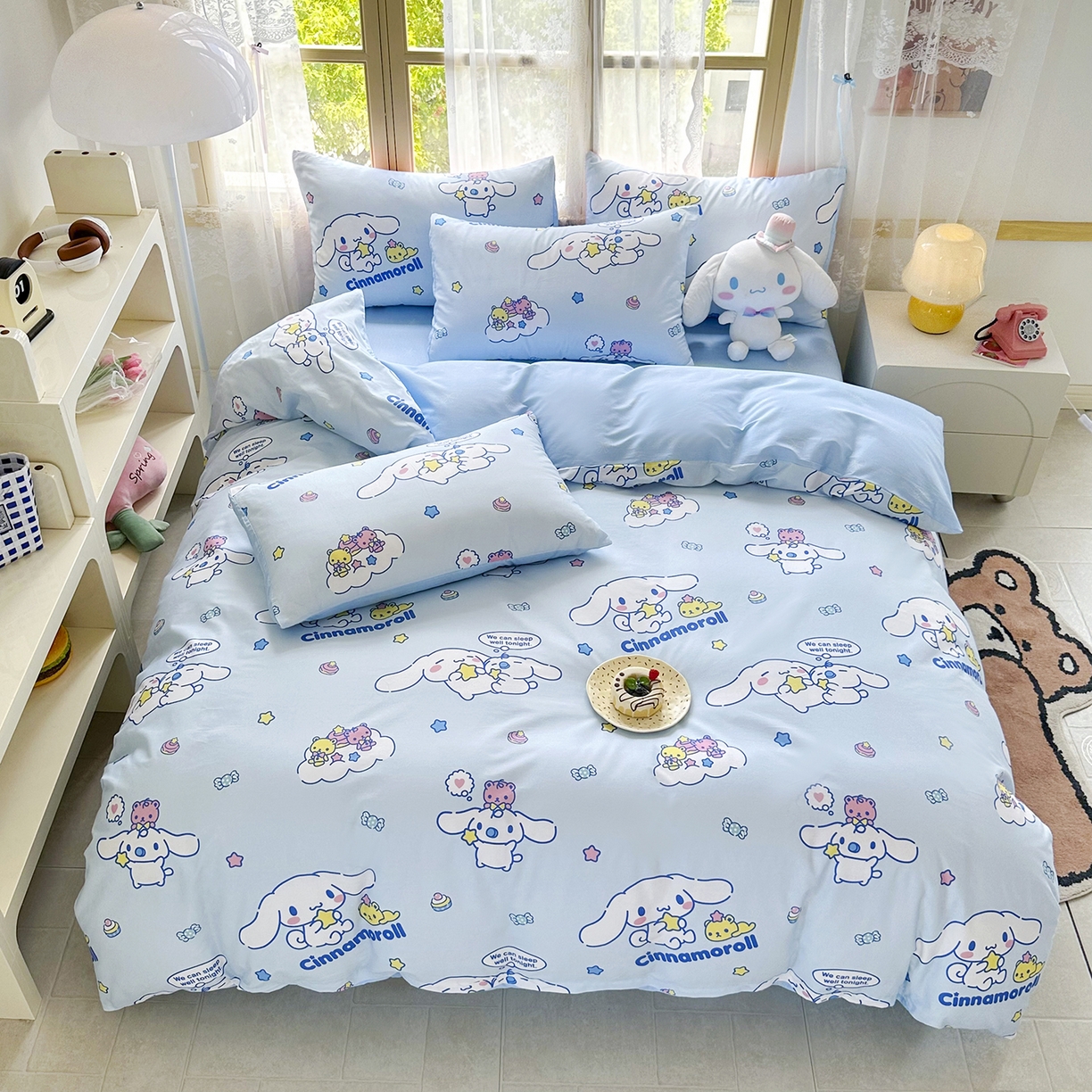 浩诚 2025新款三丽鸥专版花型三件套四件套 奶霜