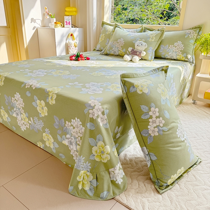 91家纺网 家纺一手货源 找家纺 家贝爱 2024新款加厚纯棉生态磨毛床单系列 雅秀