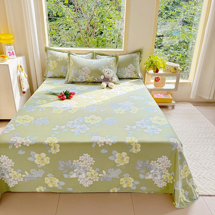 91家纺网 家纺一手货源 找家纺 家贝爱 2024新款加厚纯棉生态磨毛床单系列 雅秀