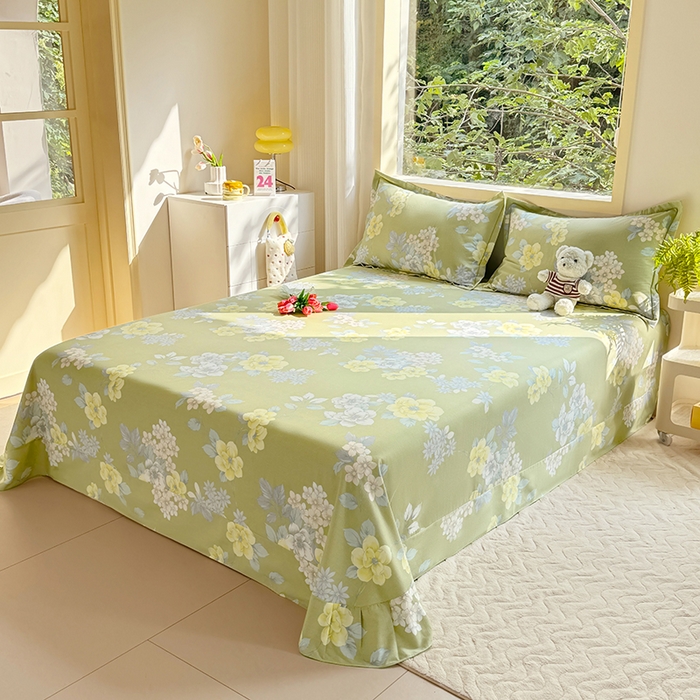 91家纺网 家纺一手货源 找家纺 家贝爱 2024新款加厚纯棉生态磨毛床单系列 雅秀