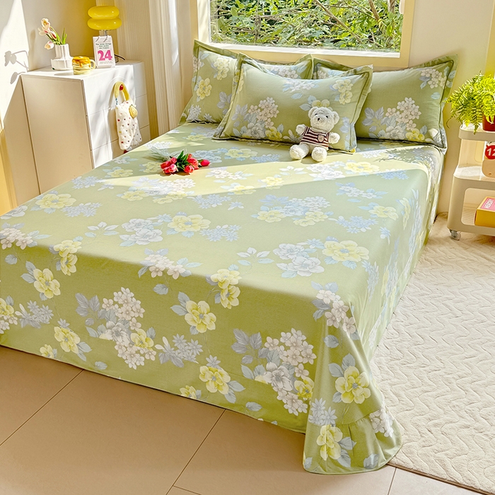 91家纺网 家纺一手货源 找家纺 家贝爱 2024新款加厚纯棉生态磨毛床单系列 雅秀