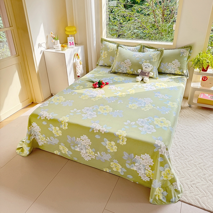 91家纺网 家纺一手货源 找家纺 家贝爱 2024新款加厚纯棉生态磨毛床单系列 雅秀