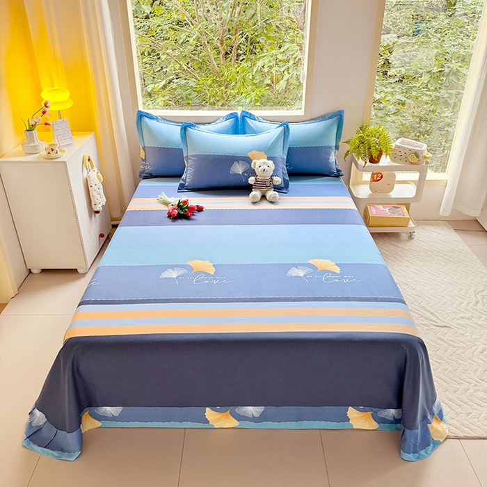 91家纺网 家纺一手货源 找家纺 家贝爱 2024新款加厚纯棉生态磨毛床单系列  幸运一生