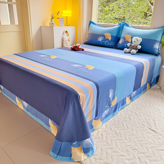 91家纺网 家纺一手货源 找家纺 家贝爱 2024新款加厚纯棉生态磨毛床单系列  幸运一生