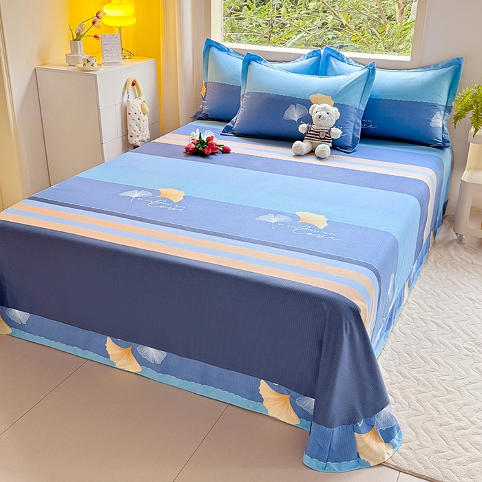 91家纺网 家纺一手货源 找家纺 家贝爱 2024新款加厚纯棉生态磨毛床单系列  幸运一生