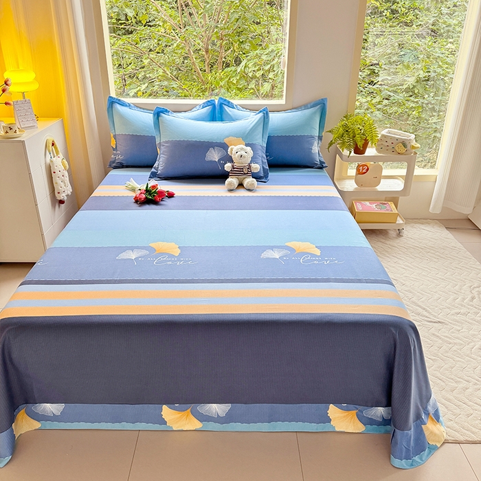 91家纺网 家纺一手货源 找家纺 家贝爱 2024新款加厚纯棉生态磨毛床单系列  幸运一生