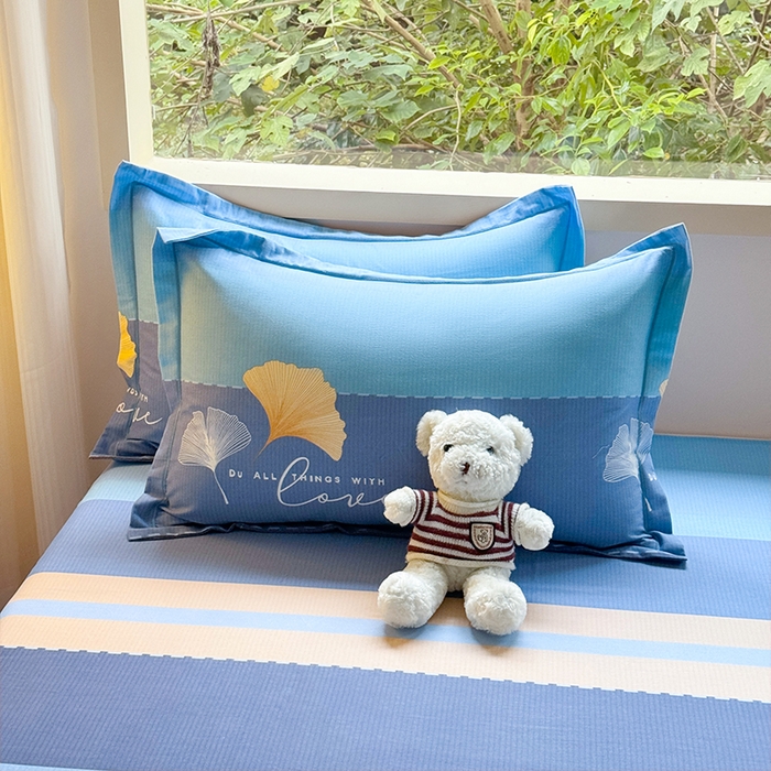 91家纺网 家纺一手货源 找家纺 家贝爱 2024新款加厚纯棉生态磨毛床单系列  幸运一生