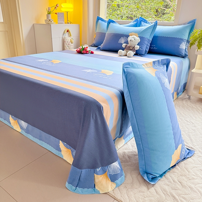 91家纺网 家纺一手货源 找家纺 家贝爱 2024新款加厚纯棉生态磨毛床单系列  幸运一生