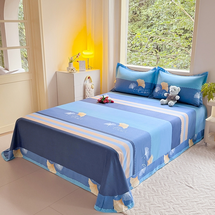 91家纺网 家纺一手货源 找家纺 家贝爱 2024新款加厚纯棉生态磨毛床单系列  幸运一生