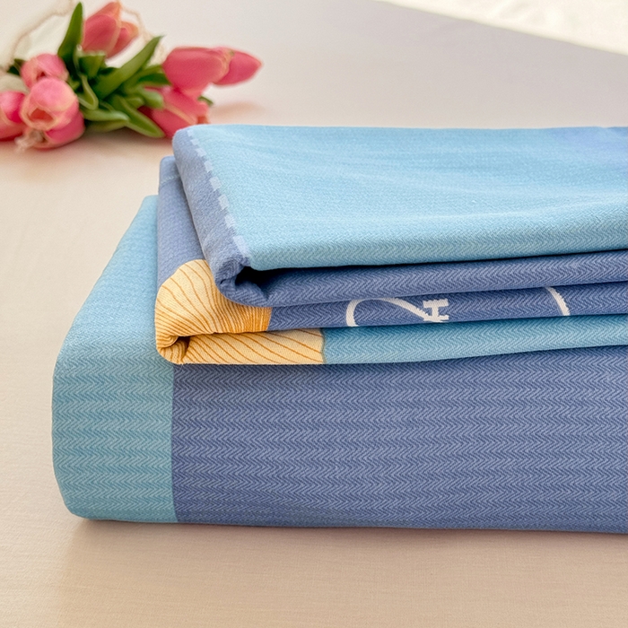 91家纺网 家纺一手货源 找家纺 家贝爱 2024新款加厚纯棉生态磨毛床单系列  幸运一生