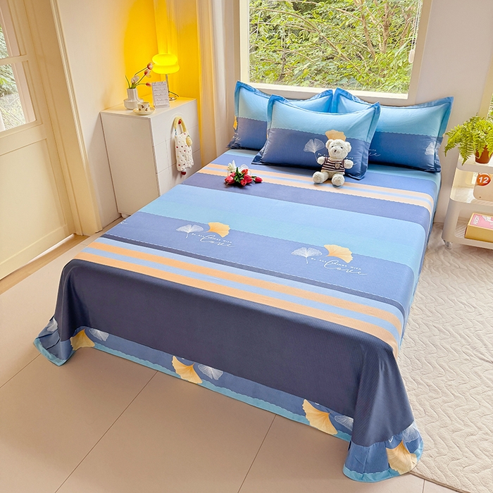 91家纺网 家纺一手货源 找家纺 家贝爱 2024新款加厚纯棉生态磨毛床单系列  幸运一生