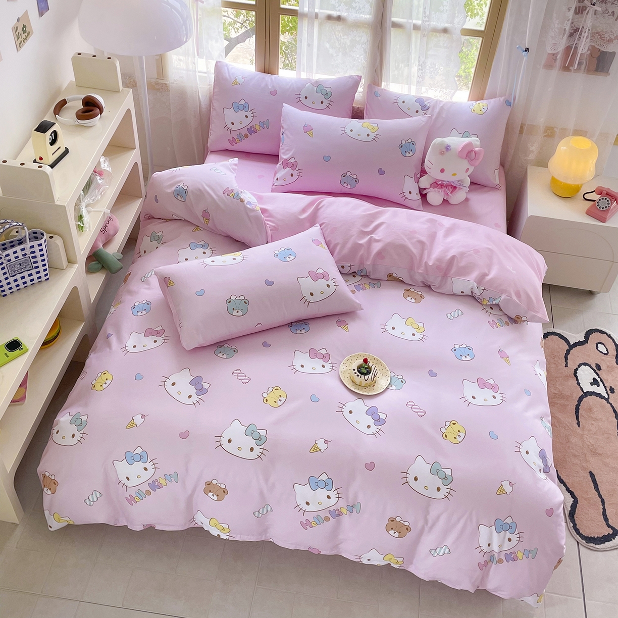 91家纺网 家纺一手货源 找家纺 浩诚 2025新款三丽鸥专版花型三件套四件套 甜梦