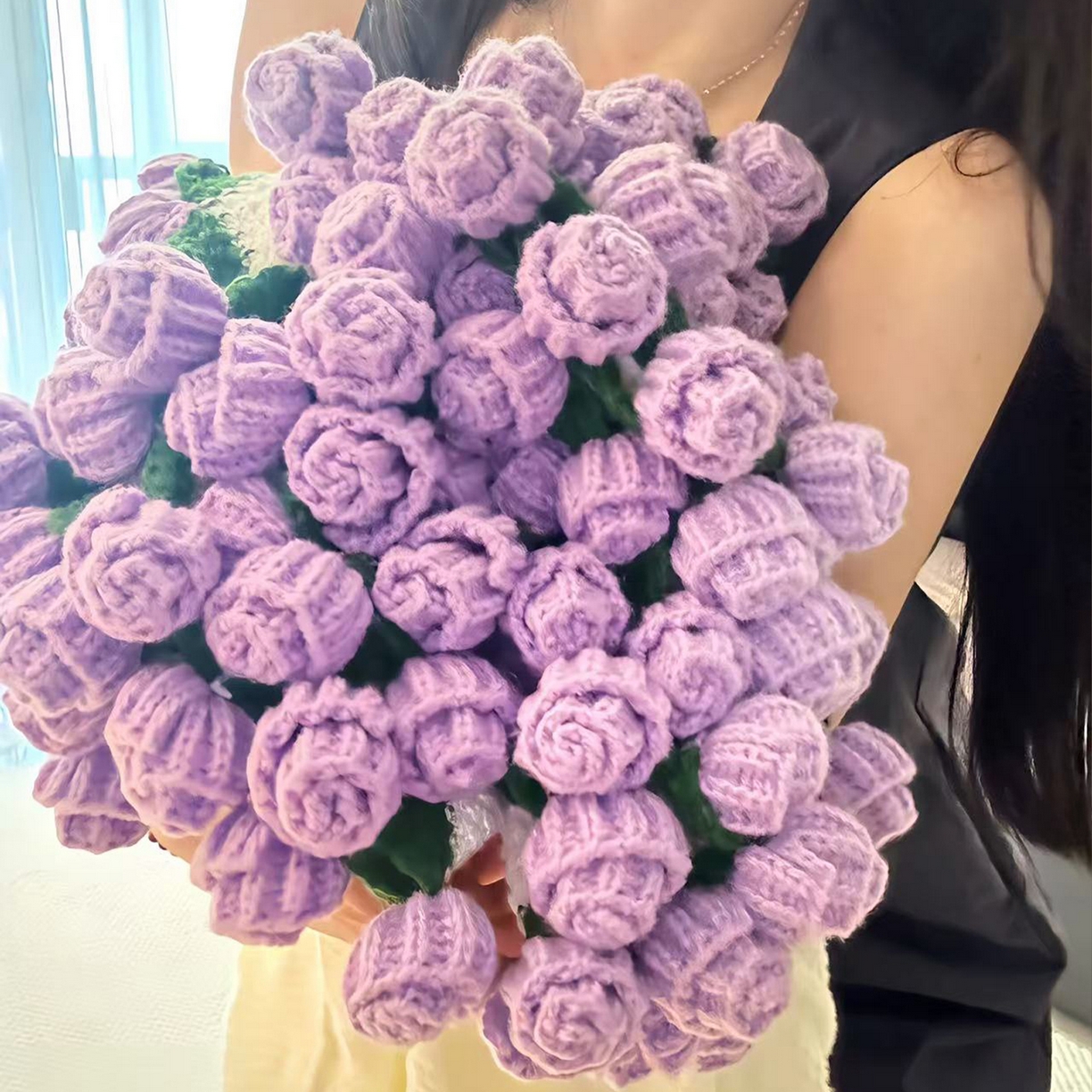 肖恩毯业 玫瑰花毛毯2025新款鹿毛绒针织毛毯轻奢纯色圆形四季盖毯方便好携带高贵紫