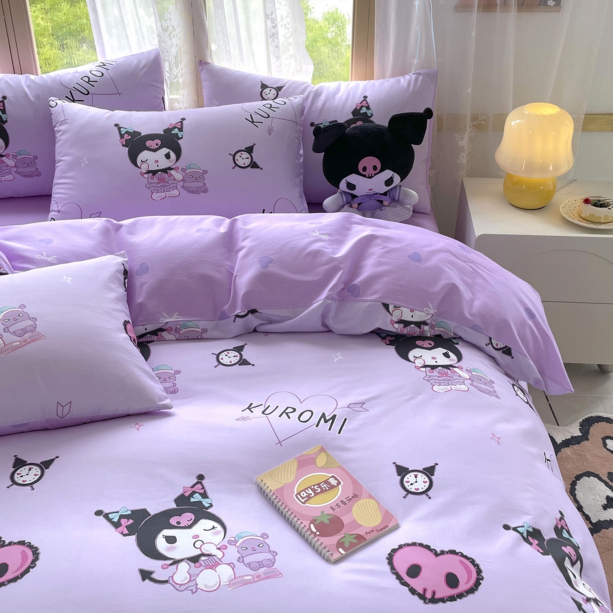 91家纺网 家纺一手货源 找家纺 浩诚 2025新款三丽鸥专版花型三件套四件套 甜语