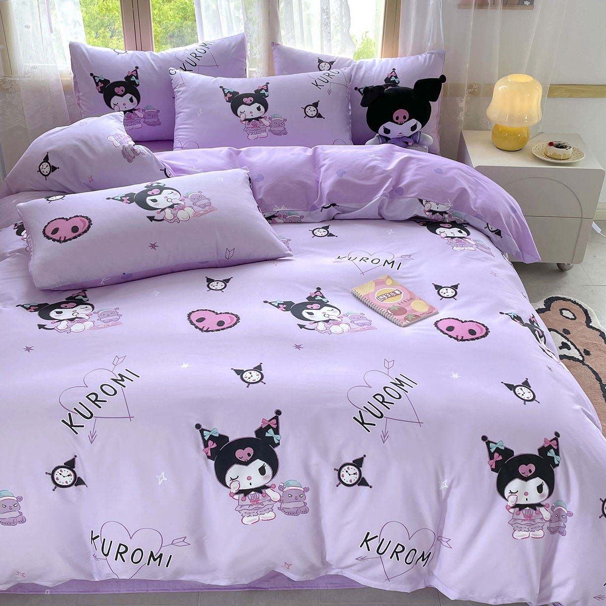 91家纺网 家纺一手货源 找家纺 浩诚 2025新款三丽鸥专版花型三件套四件套 甜语