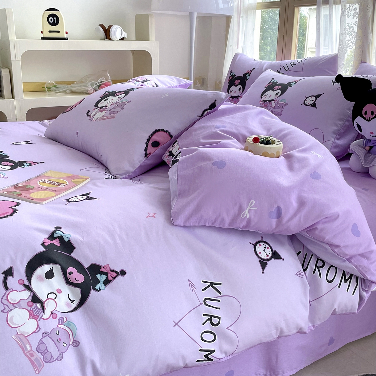 91家纺网 家纺一手货源 找家纺 浩诚 2025新款三丽鸥专版花型三件套四件套 甜语