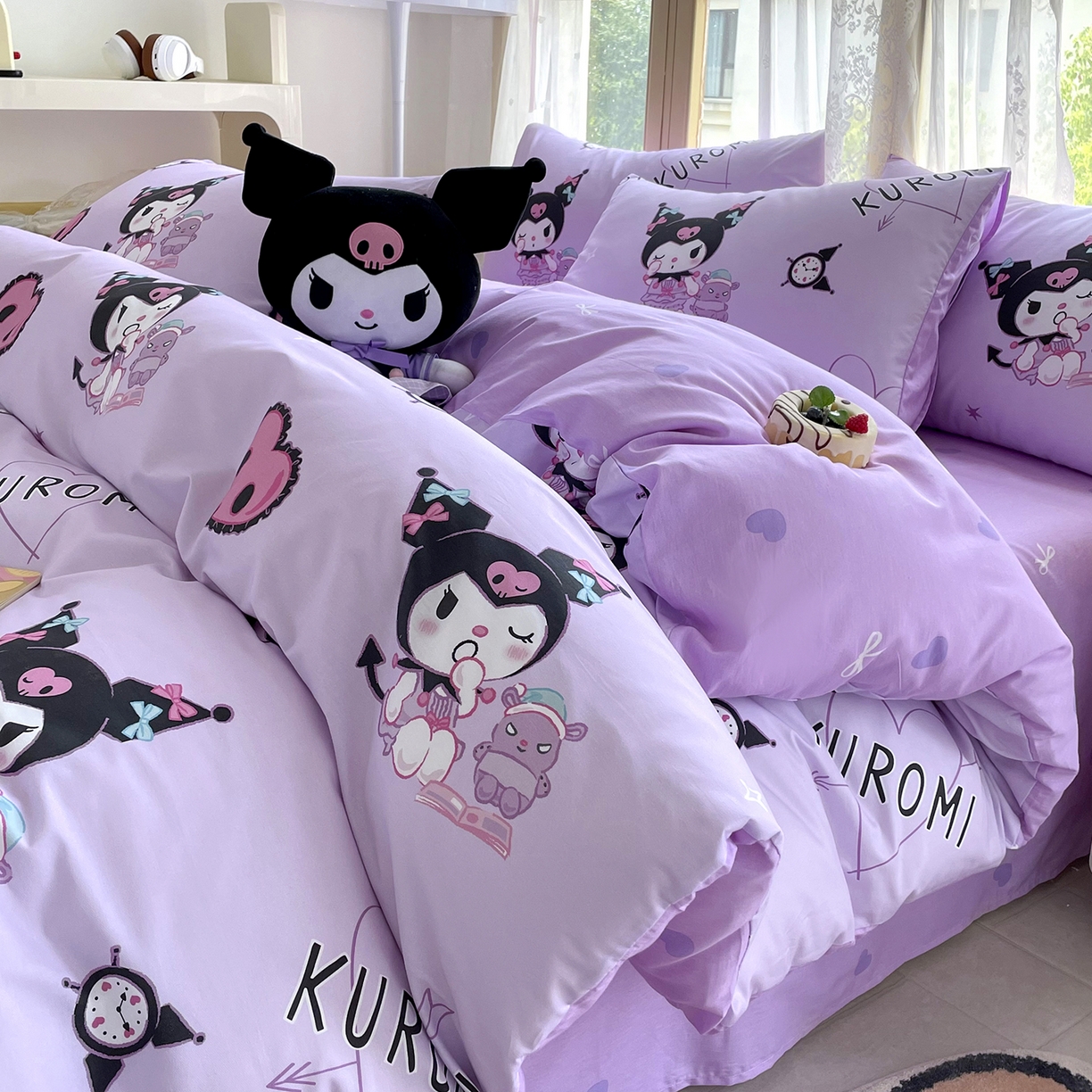 91家纺网 家纺一手货源 找家纺 浩诚 2025新款三丽鸥专版花型三件套四件套 甜语