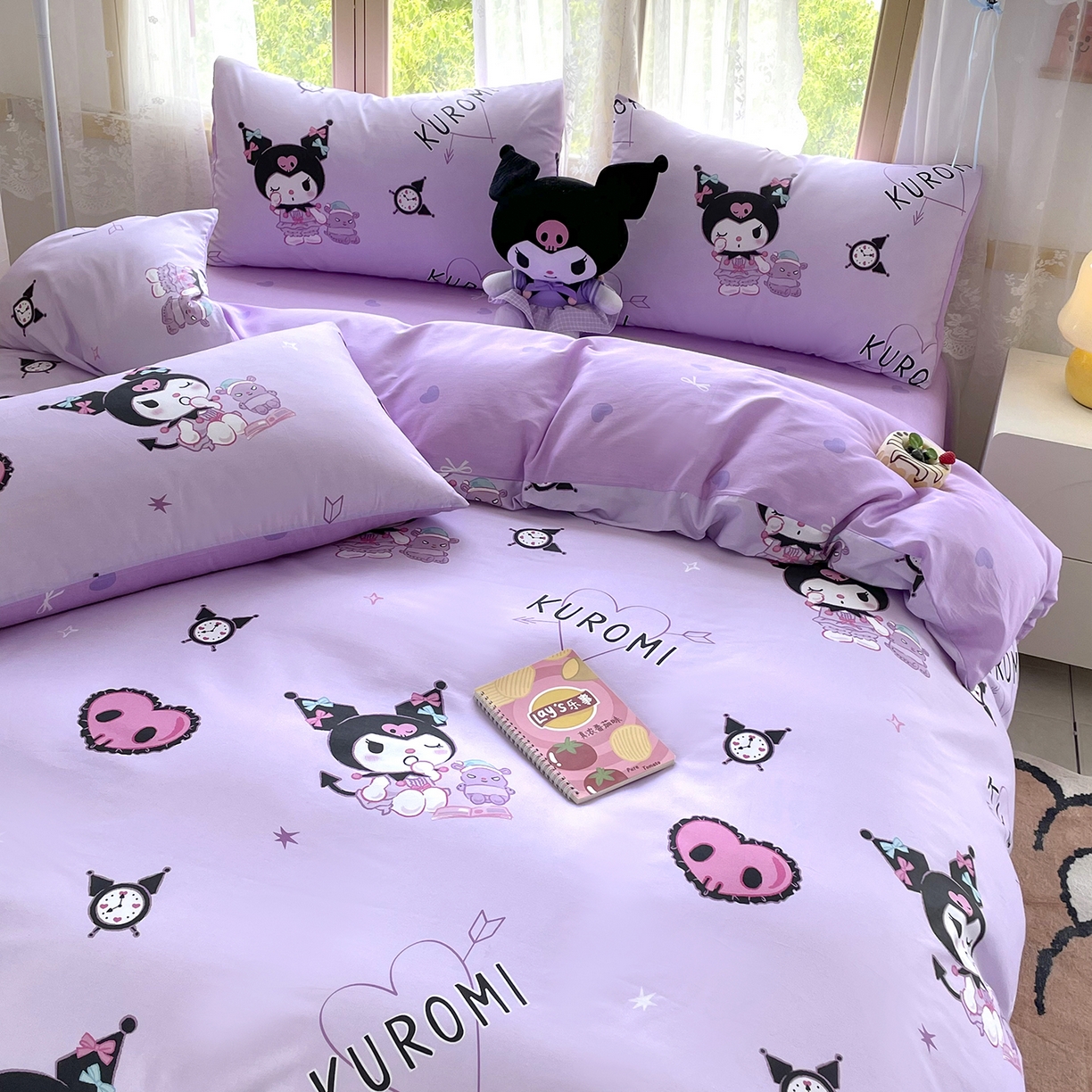 91家纺网 家纺一手货源 找家纺 浩诚 2025新款三丽鸥专版花型三件套四件套 甜语