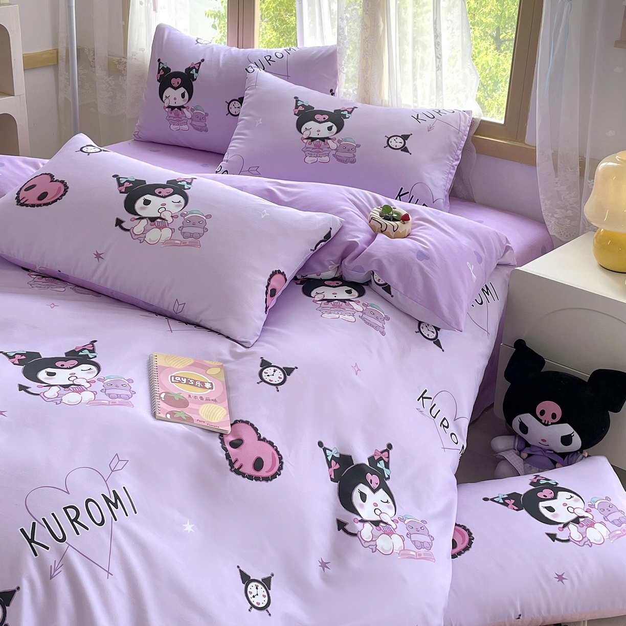 91家纺网 家纺一手货源 找家纺 浩诚 2025新款三丽鸥专版花型三件套四件套 甜语