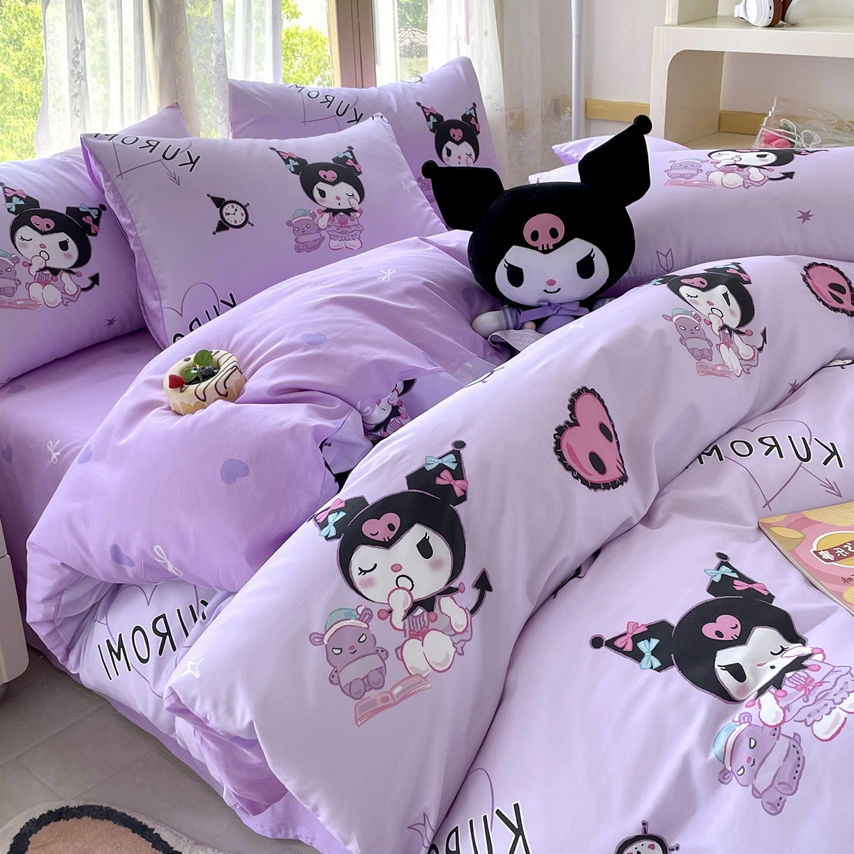 91家纺网 家纺一手货源 找家纺 浩诚 2025新款三丽鸥专版花型三件套四件套 甜语