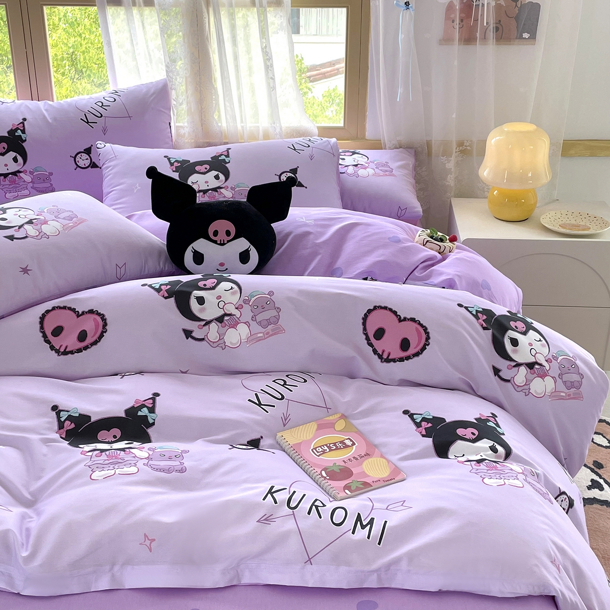 91家纺网 家纺一手货源 找家纺 浩诚 2025新款三丽鸥专版花型三件套四件套 甜语