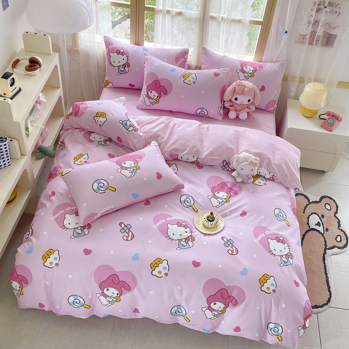 91家纺网 家纺一手货源 找家纺 浩诚 2025新款三丽鸥专版花型三件套四件套 星糖