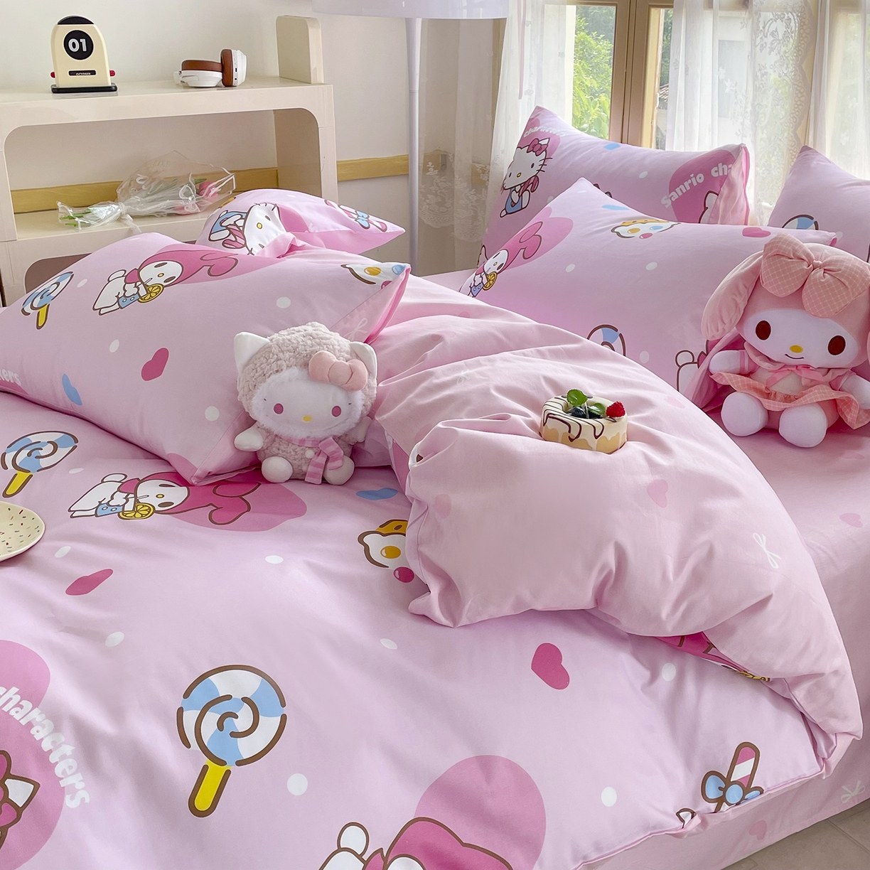 91家纺网 家纺一手货源 找家纺 浩诚 2025新款三丽鸥专版花型三件套四件套 星糖