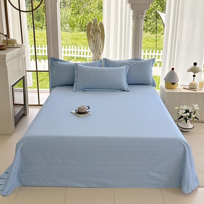 91家纺网 家纺一手货源 找家纺 家贝爱 2024新款加厚纯棉生态磨毛床单系列 浅韵兰