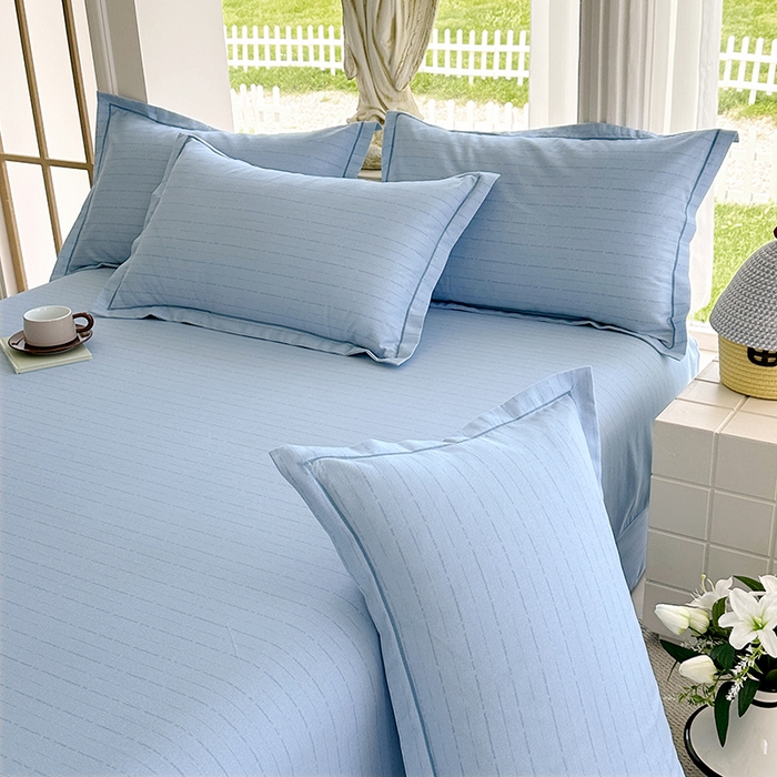 91家纺网 家纺一手货源 找家纺 家贝爱 2024新款加厚纯棉生态磨毛床单系列 浅韵兰