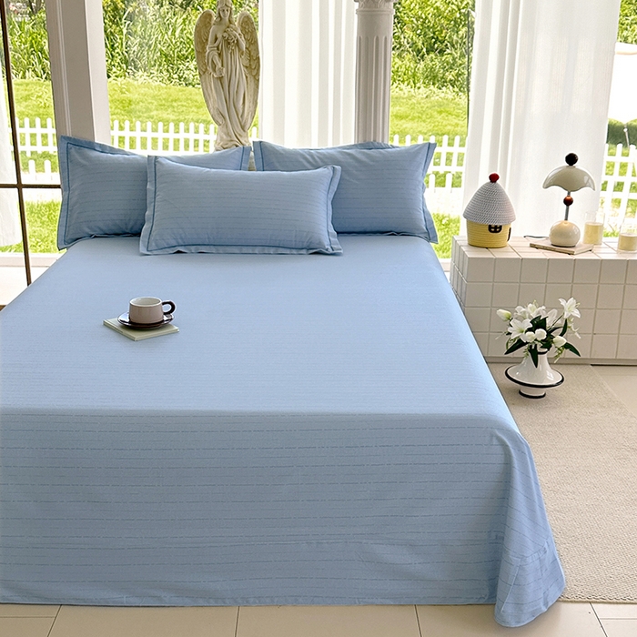 91家纺网 家纺一手货源 找家纺 家贝爱 2024新款加厚纯棉生态磨毛床单系列 浅韵兰