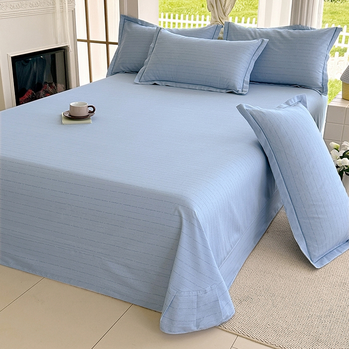 91家纺网 家纺一手货源 找家纺 家贝爱 2024新款加厚纯棉生态磨毛床单系列 浅韵兰