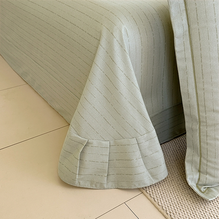 91家纺网 家纺一手货源 找家纺 家贝爱 2024新款加厚纯棉生态磨毛床单系列 浅韵绿