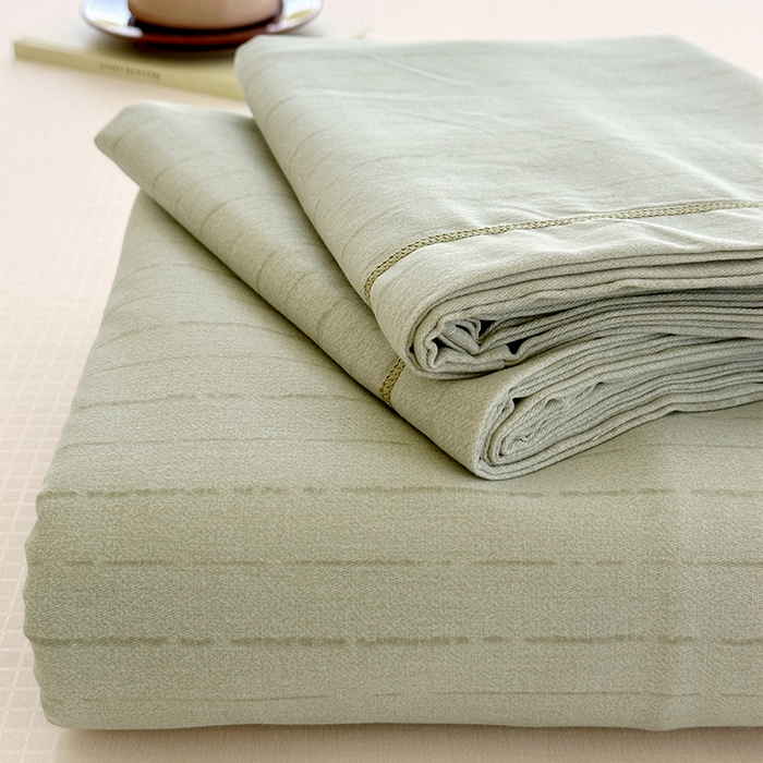 91家纺网 家纺一手货源 找家纺 家贝爱 2024新款加厚纯棉生态磨毛床单系列 浅韵绿