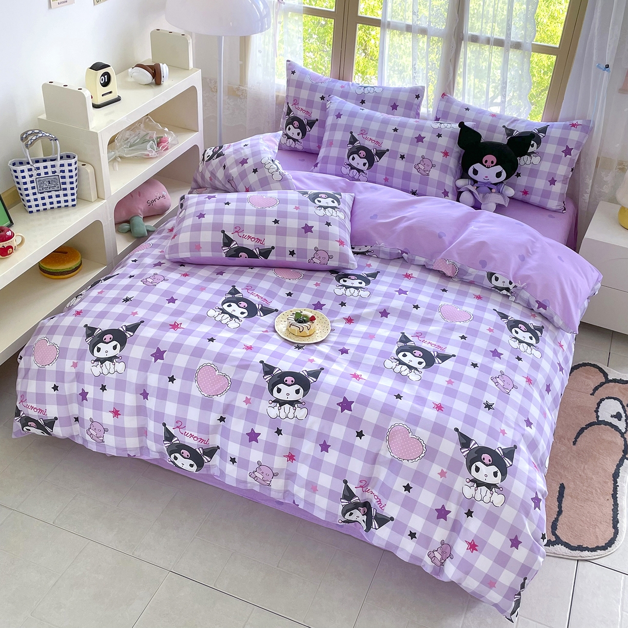 91家纺网 家纺一手货源 找家纺 浩诚 2025新款三丽鸥专版花型三件套四件套 星语