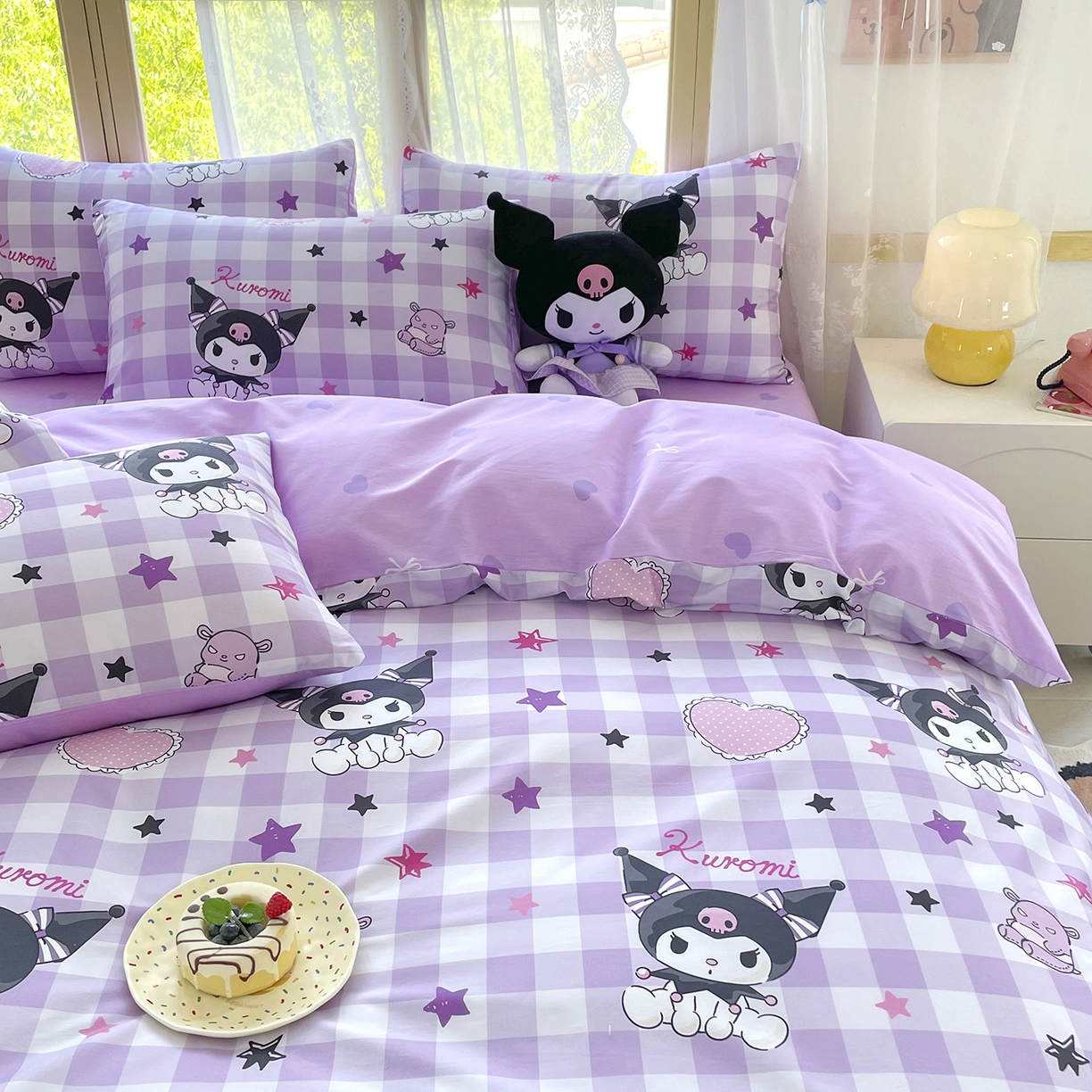 91家纺网 家纺一手货源 找家纺 浩诚 2025新款三丽鸥专版花型三件套四件套 星语