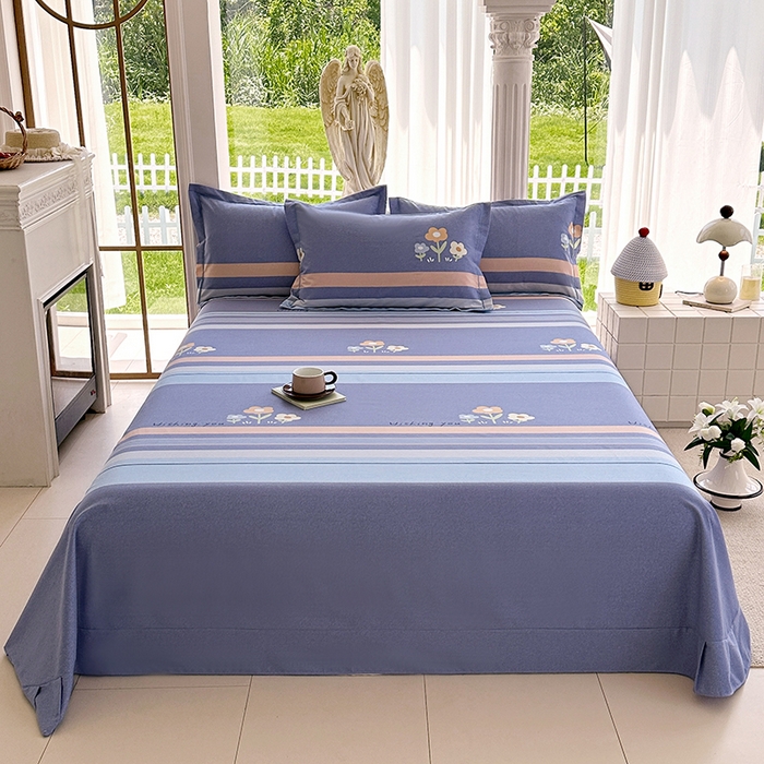 91家纺网 家纺一手货源 找家纺 家贝爱 2024新款加厚纯棉生态磨毛床单系列  三色花