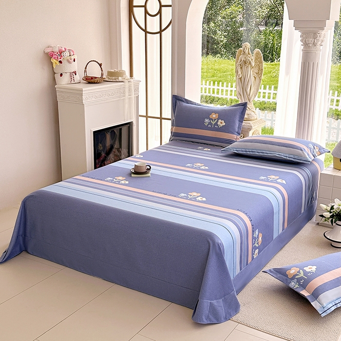 91家纺网 家纺一手货源 找家纺 家贝爱 2024新款加厚纯棉生态磨毛床单系列  三色花