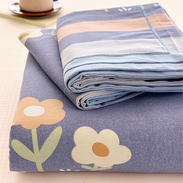 91家纺网 家纺一手货源 找家纺 家贝爱 2024新款加厚纯棉生态磨毛床单系列  三色花