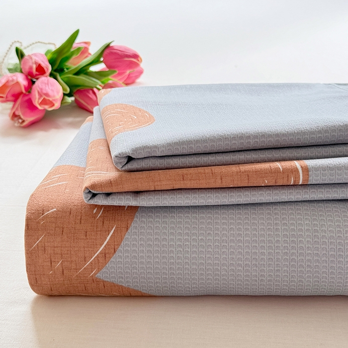 91家纺网 家纺一手货源 找家纺 家贝爱 2024新款加厚纯棉生态磨毛床单系列  心动连连