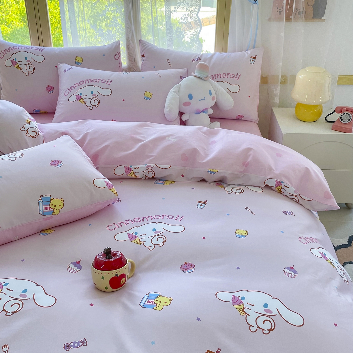 91家纺网 家纺一手货源 找家纺 浩诚 2025新款三丽鸥专版花型三件套四件套 云朵