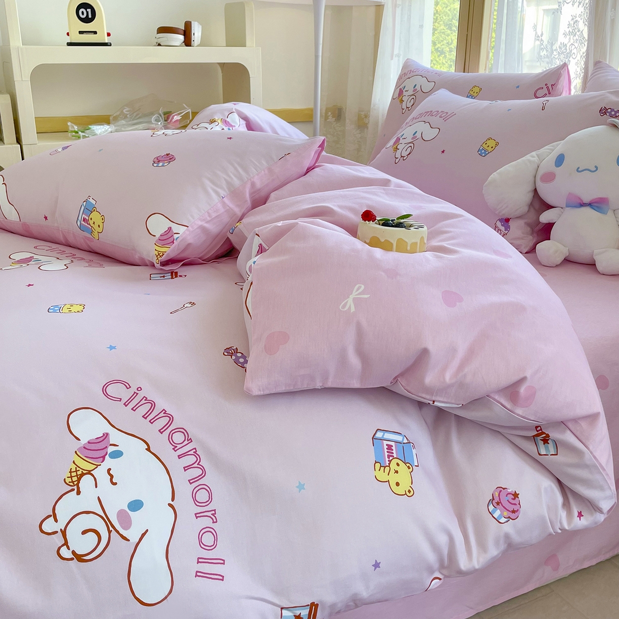 91家纺网 家纺一手货源 找家纺 浩诚 2025新款三丽鸥专版花型三件套四件套 云朵